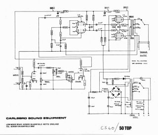 Carlsbro CS 50 Top schematic circuit diagram